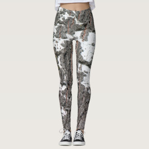 Leggings Motif d'écorce de bouleau