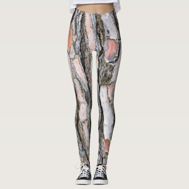 Leggings Motif d'écorce de pin (Devant)