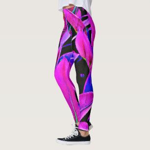Leggings Motif d'élégance de feuillage radiant