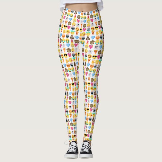 Leggings Motif d'Emoji (Devant)