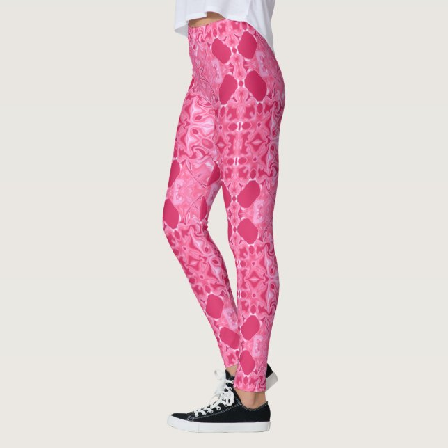 Leggings Motif dentelle cerise (Gauche)
