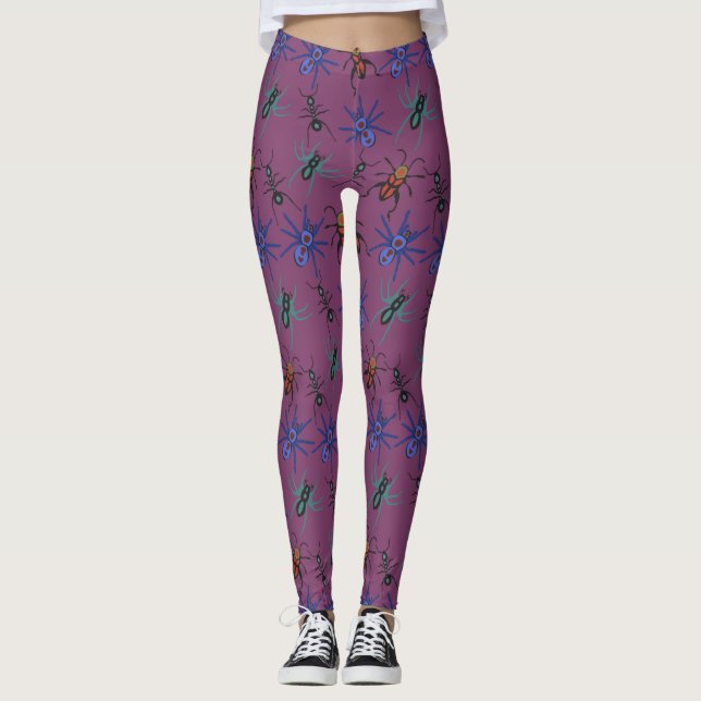 Leggings Motif des araignées (Devant)