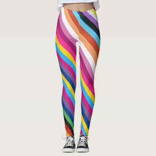 Leggings Motif des bandes de couleurs de l'indicateur de fi