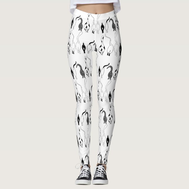 Leggings Motif des boutons de chat (Devant)