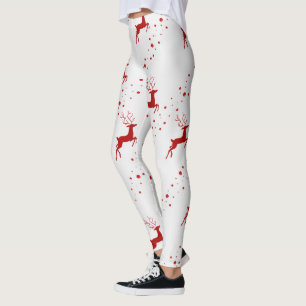 Leggings Motif des cerfs de Noël