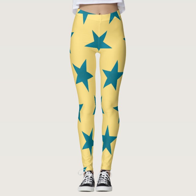 Leggings Motif des étoiles d'or 18 (Devant)