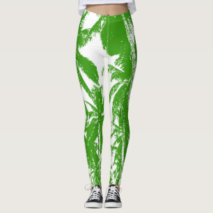 Leggings Motif des Feuilles de palmiers