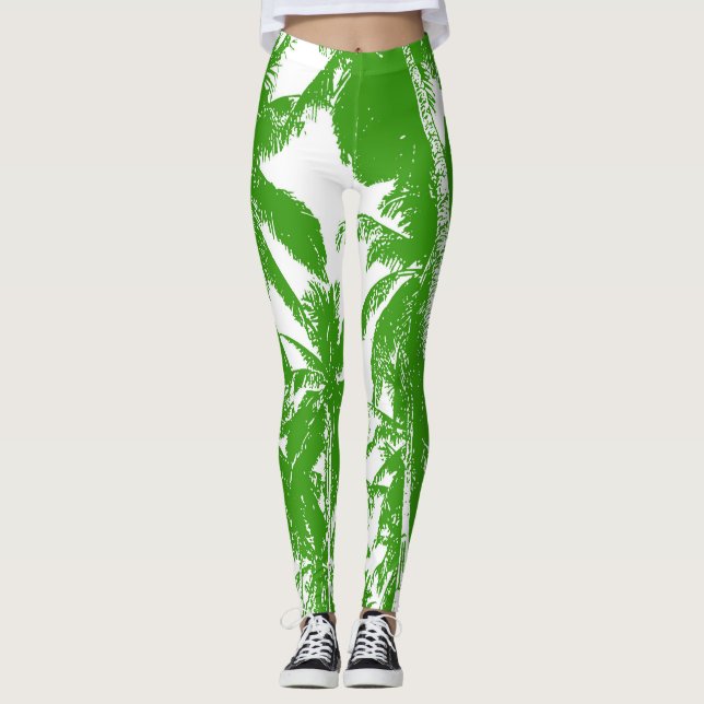 Leggings Motif des Feuilles de palmiers (Devant)