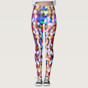 Leggings motif des lumières scintillantes colorées