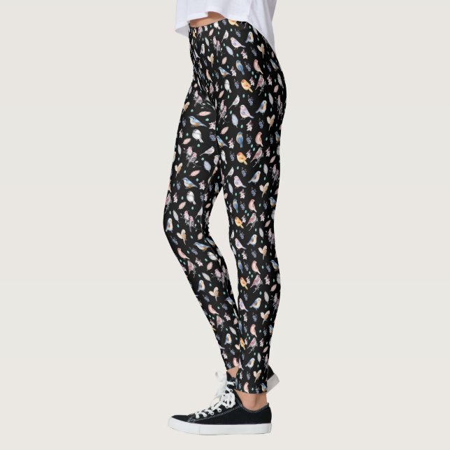 Leggings Motif des oiseaux de printemps (Gauche)