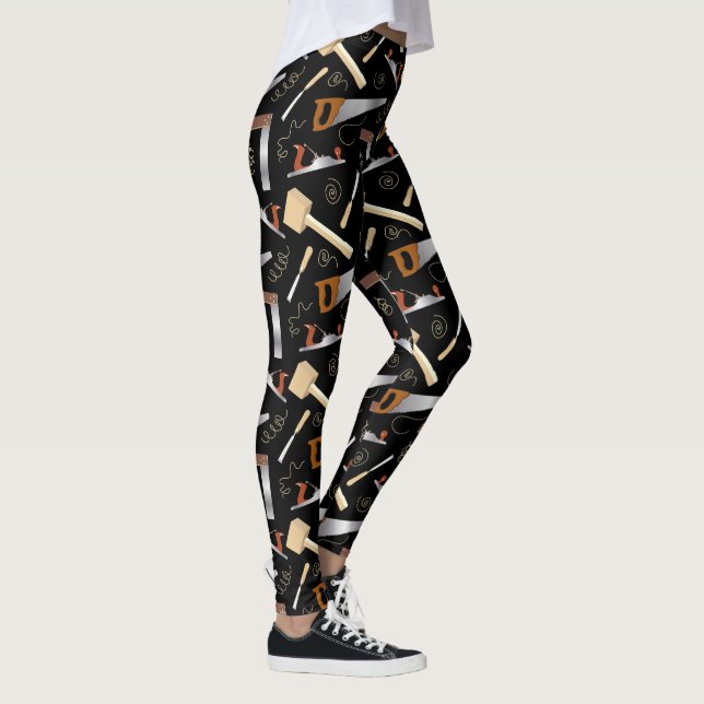 Leggings Motif des outils de menuiserie (Droite)