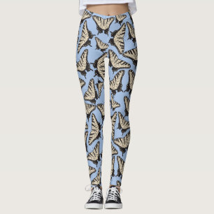 Leggings Motif des papillons à queue jaune