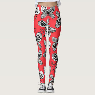 Leggings Motif des papillons de Doodle