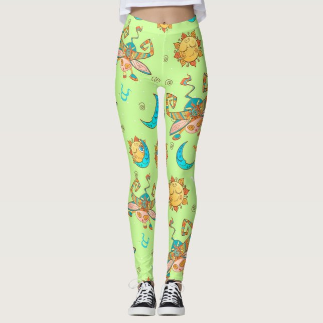Leggings Motif des signes Zodiac Bull (Devant)