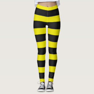 Leggings Motif des tripes jaunes et noires