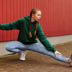 Leggings Motif design Light Blue Jean Faux Effet