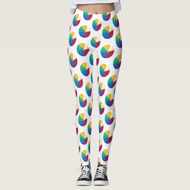 Leggings Motif d'été du Beach Ball coloré (Devant)