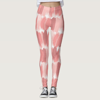 Leggings Motif d'huile de pinceau rose