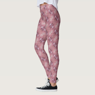 Leggings Motif diagonal abstrait rose et violet doux