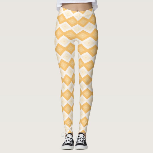 Leggings Motif diamant jaune (Devant)