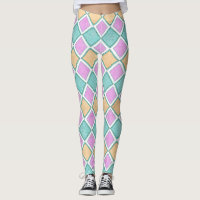 Motif diamant prisme Harlequin pastel