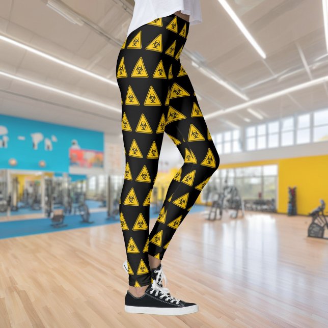 Leggings Motif d'icône de risque biologique (Créateur téléchargé)