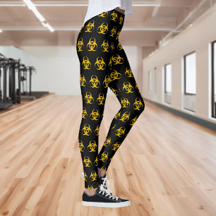 Leggings Motif d'icône de risque biologique