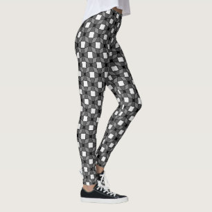 Leggings Motif d'illusion optique à vague noire et blanche