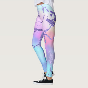Leggings Motif d'impression aquarelle abstraite couleur mix