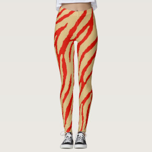 Leggings Motif d'impression moderne Zebra