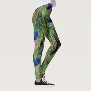 Leggings Motif d'impression Peacock Leging
