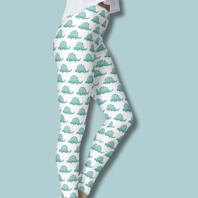 Leggings Motif Dinosaure Stégosaure (Dinosaur pattern leggings)