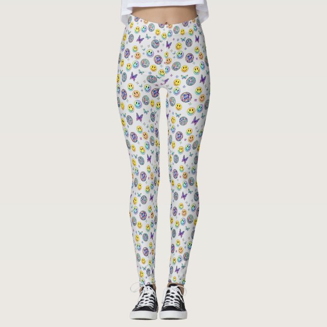 Leggings Motif disco rétro coloré (Devant)
