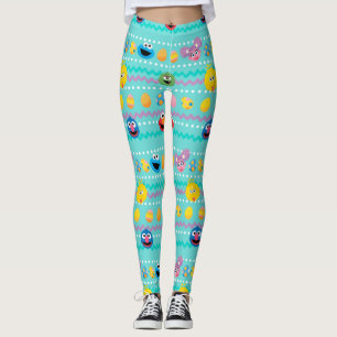 Leggings Motif d'oeufs de Pâques de la rue Sesame