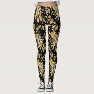 Leggings Motif d'or 06,bw Black BG