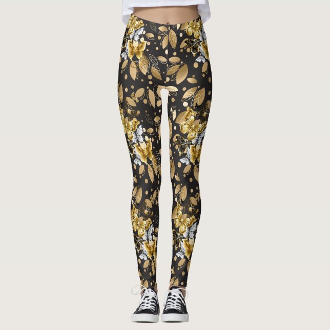 Leggings Motif d'or 06.bw DGrey BG (Devant)