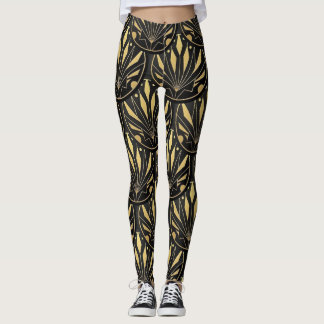 Leggings motif doré art déco
