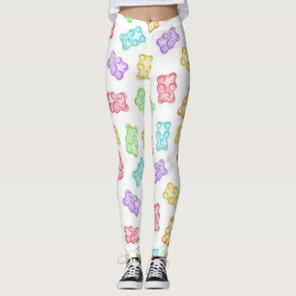 Leggings Motif d'ours gélifié coloré | Arc-en-ciel de bonbo