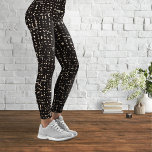 Leggings Motif du Carnet de composition noir et argent<br><div class="desc">Un motif arrière - plan de style moderne et boutique,  inspiré par le carnet classique emblématique. Une combinaison élégante d'un arrière - plan noir et de particules métalliques soigneusement travaillées. Conception originale de Piotr Kowalczyk © Première publication : 22.01.2023.</div>