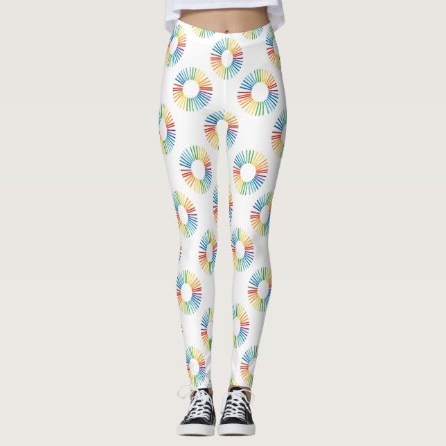 Leggings MOTIF du cercle arc-en-ciel LGBT Pride (Devant)