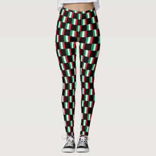 Leggings motif du drapeau À damiers Italie