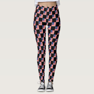 Leggings motif du drapeau À damiers Malaisie