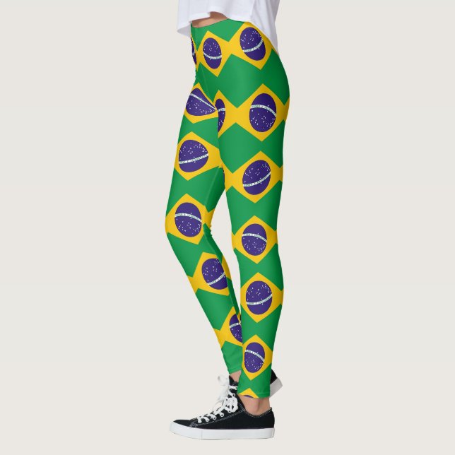 Leggings Motif du drapeau brésilien (Gauche)