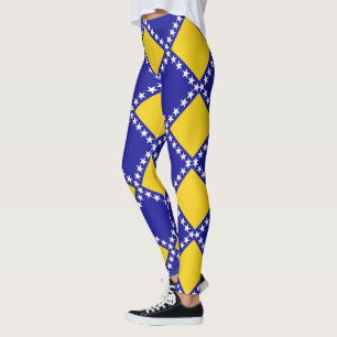 Leggings Motif du drapeau de Bosnie