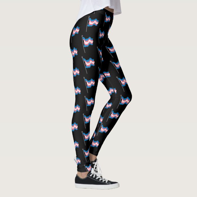 Leggings Motif du drapeau de la fierté transgenre (Droite)