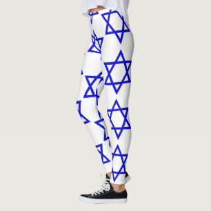 Leggings Motif du drapeau israélien