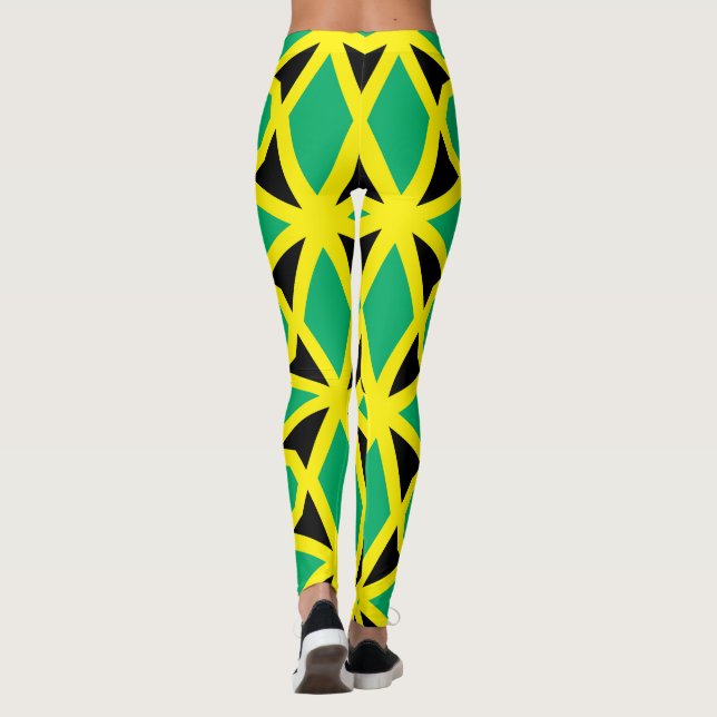 Leggings Motif du drapeau jamaïcain (Dos)