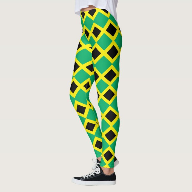 Leggings Motif du drapeau jamaïcain (Gauche)