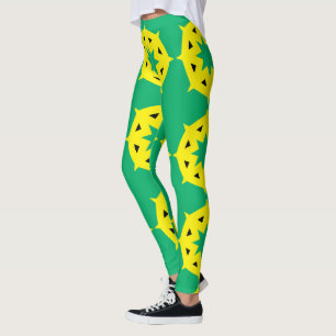 Leggings Motif du drapeau jamaïcain