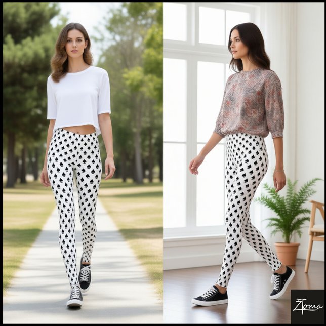 Leggings Motif du symbole de pique (Créateur téléchargé)